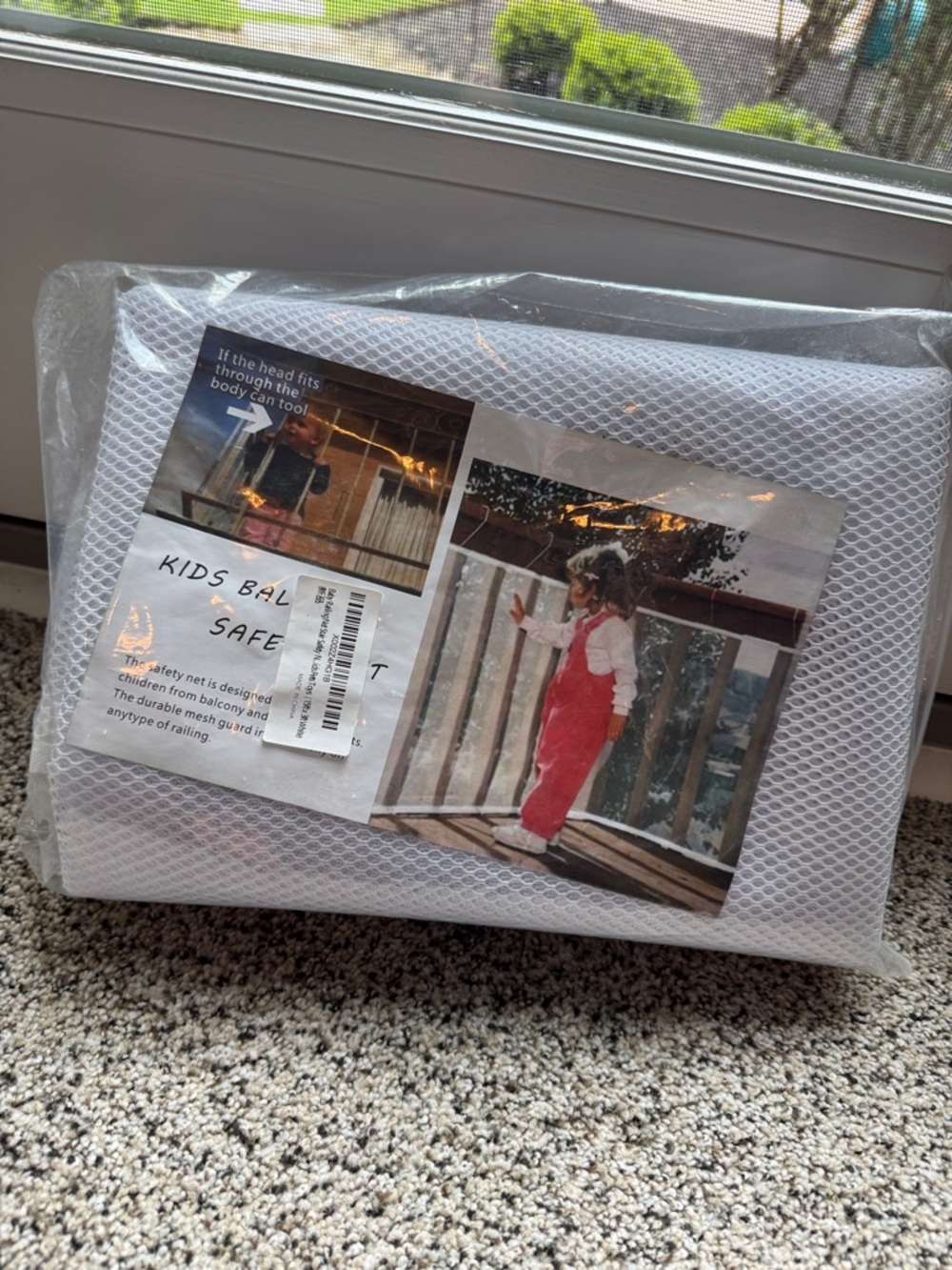 Kids Balcony Safety Net - White